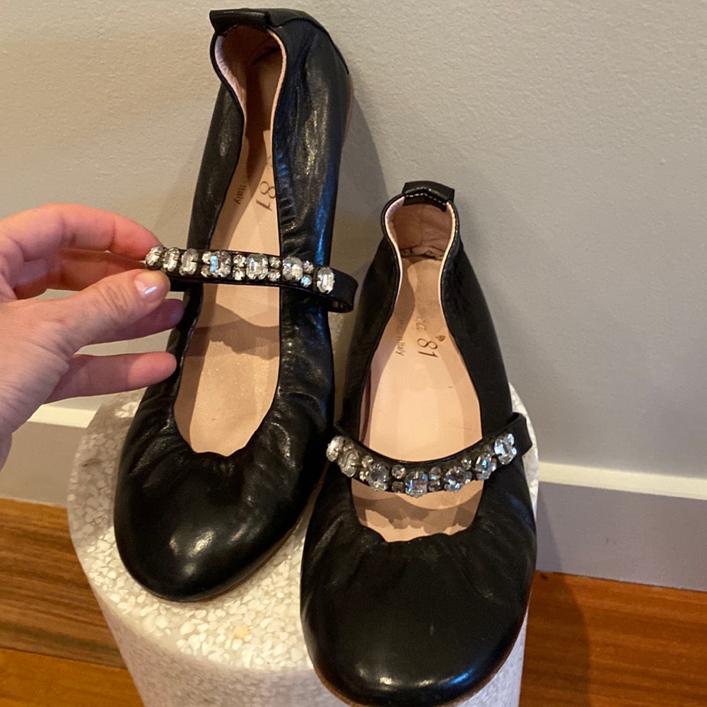 Black flats, size 39